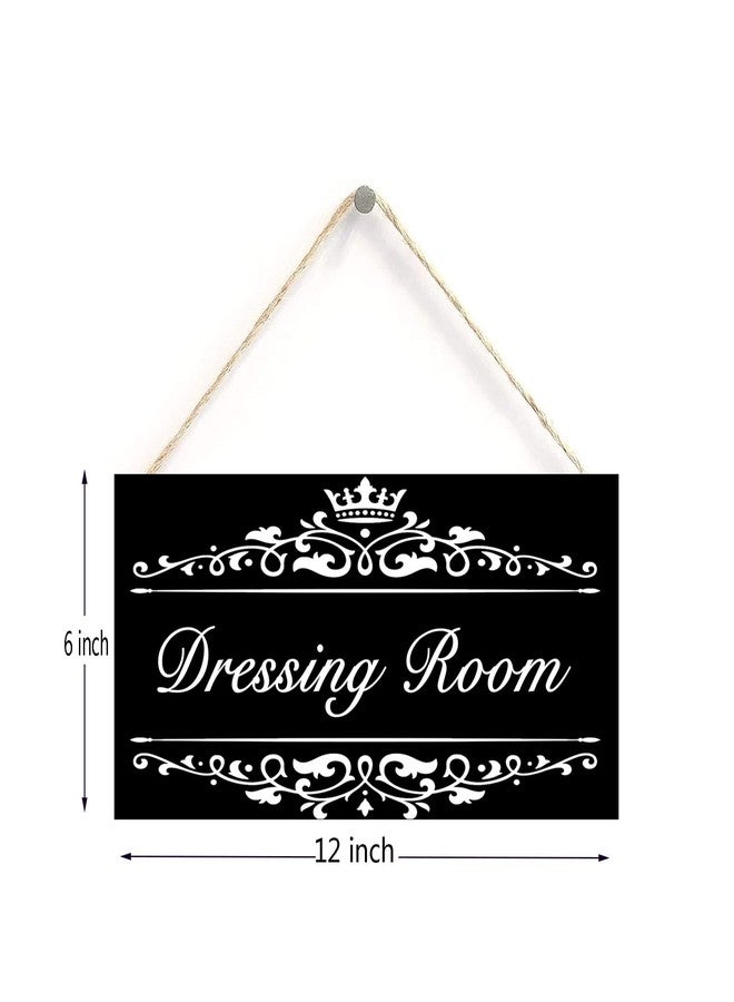 Henntile Dressing Room - Door Sign Decorative Wood Sign Home Decor,Wall Art，6 inch by 12 inch Hanging Sign - Image 2
